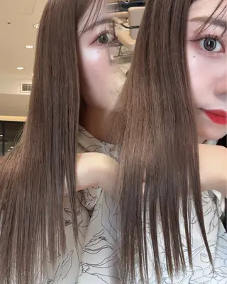 ロング 韓国くびれヘア 顔まわり新宿/さやかのヘアスタイル
