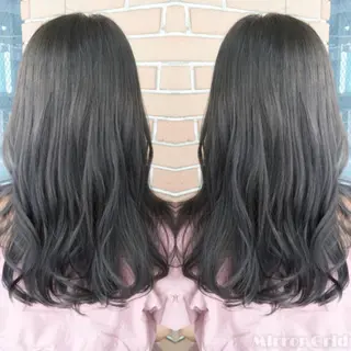 セミロング カラー 北條 優輝のヘアスタイル