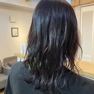 セミロング カラー glam ミサキのヘアスタイル