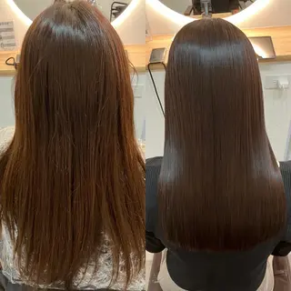 ロング カラー ヘアアレンジ キッズ 横浜関内髪質改善 re:Magoのヘアスタイル
