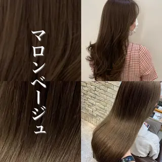 セミロング カラー 縮毛矯正×髪質改善 小笠原大樹のヘアスタイル
