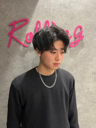 パーマ メンズ りんと/メンズ特化/ フェード×パーマのヘアスタイル