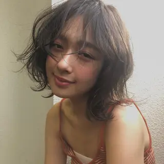 ミディアム カラー a rikaのヘアスタイル