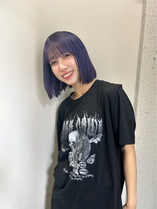 ミディアム カラー 透明感ダブルカラー/ 諸岡ひばりのヘアスタイル