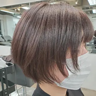 ショート カラー 顔まわりデザイン🌿 ふじこのヘアスタイル