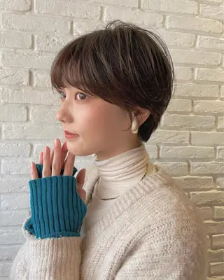 ショート カラー 🌱ボブ/レイヤー/ ベージュ/あやみ✨のヘアスタイル