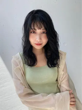 ミディアム カラー 髪質改善/レイヤー ストウシンゴのヘアスタイル