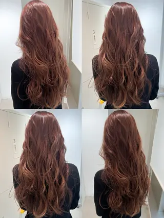 ロング カラー 艶ハイトーン‪‪🔆 ️️️安座間 希のヘアスタイル