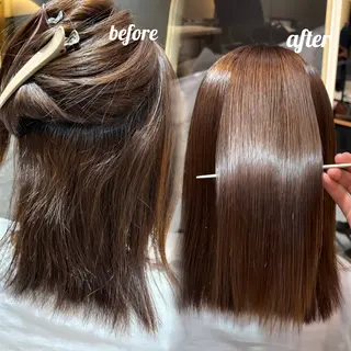 セミロング ANFINI所属・さくら/ カラー/縮毛矯正のヘアスタイル