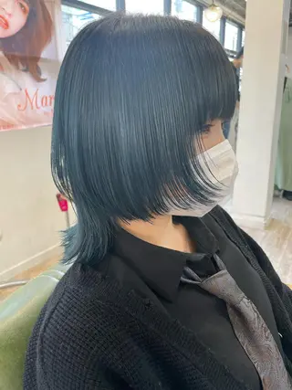 ミディアム ウルフカット/ボブ りなのヘアスタイル