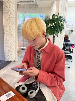 ショート カラー メンズ haco＋所属・圧倒的デザイン力 店長🎨RENAのヘアスタイル