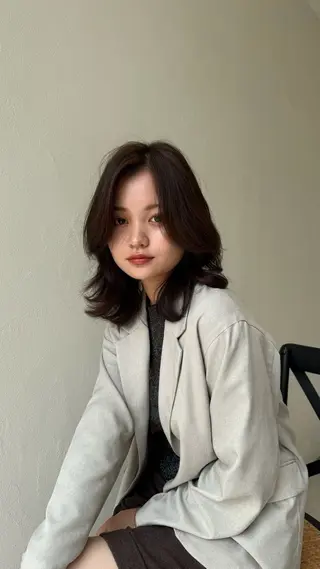 ミディアム 一宮　　透明感カラー 髪質改善　ヘッドスパのヘアスタイル