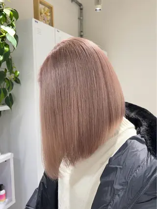 ミディアム カラー CIERA.南船場所属・yuna🧡/心斎橋 ハイトーン/ブリーチのヘアスタイル