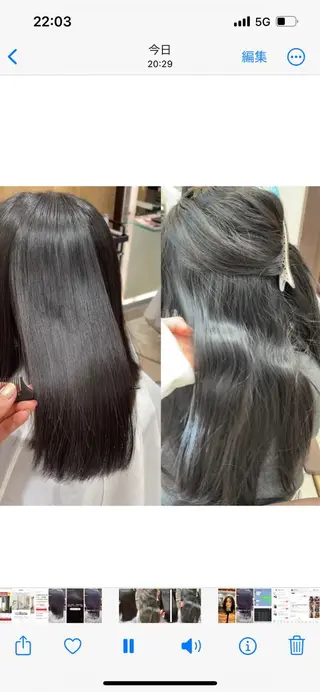 セミロング 美髪×縮毛矯正 水上真由美😘のヘアスタイル