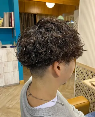 パーマ メンズ 新潟/万代/レイヤー 韓国風/明間未来のヘアスタイル