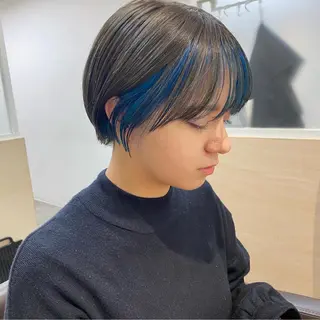ショート カラー IVORY.所属・🟩白髪ぼかし/ボブ /ショートヘア/大司のヘアスタイル