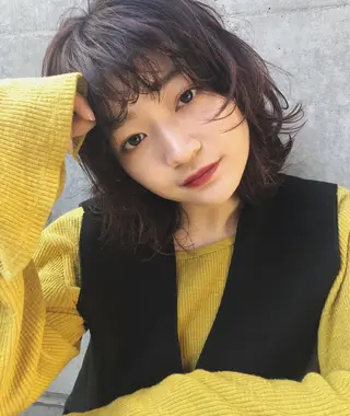 ミディアム カラー 細めハイライト🩶 ボブ/レイヤーカットのヘアスタイル