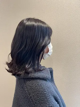 ミディアム カラー KNOWHOW京都所属・トレンド/顔まわり/ レイヤー/グレージュのヘアスタイル