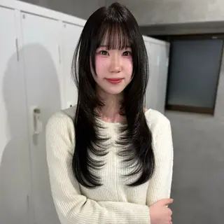 ロング カラー riko/レイヤー/ 艶カラー/ヘアセットのヘアスタイル