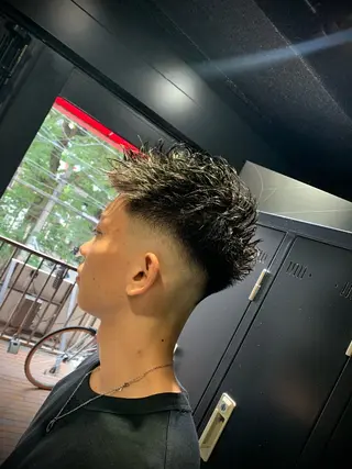 ショート メンズ メンズパーマ/難波/ 心斎橋　室園亮佑のヘアスタイル