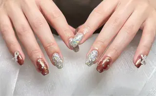 ネイル Kaka_ パラジェル、長さだしのネイルデザイン