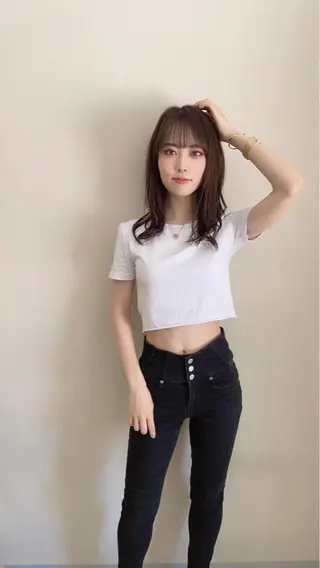 セミロング カラー 佐々木 政徳のヘアスタイル