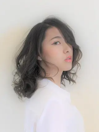 ミディアム 小濱 秀人のヘアスタイル