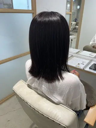 ミディアム nia所属・柔らかブラウン/栄/ tomitaのヘアスタイル