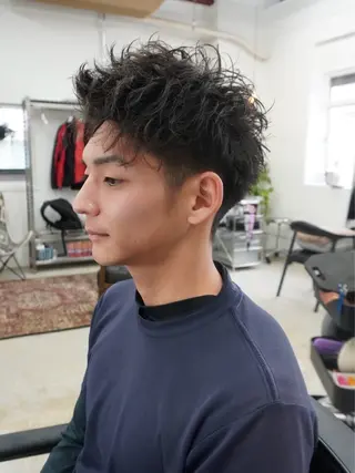 ショート メンズ BOW【ボウ】所属・メンズパーマ/本町/ 心斎橋/Takumiのヘアスタイル