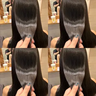 セミロング カラー ヘアアレンジ 💎韓国レイヤー ×エクステゆうま💎のヘアスタイル