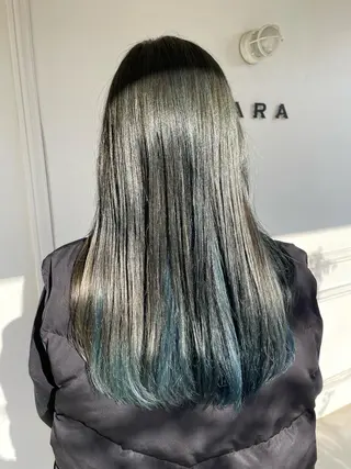 セミロング SARA古賀店 かすみ🐬🩵のヘアスタイル