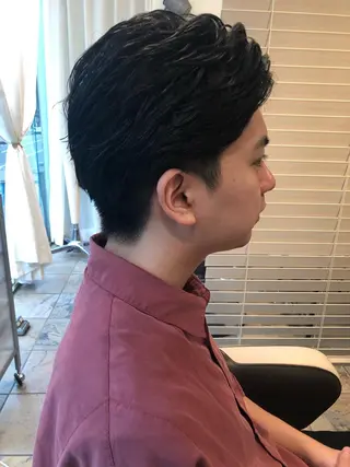 ショート カラー パーマ メンズ メンズサロン💈 吉岡陽【中野】のヘアスタイル