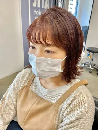 ミディアム パーマ 艶髪🌟髪質改善✨ Zinaヤマダ チサのヘアスタイル