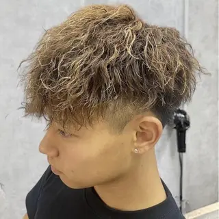 ショート カラー パーマ メンズ Mens salon ANDYのヘアスタイル