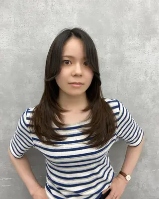 ロング カラー レイヤー/艶カラー /韓国ヘア/高松のヘアスタイル