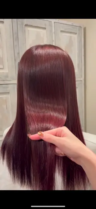 ロング カラー ルプラボウ/ 内藤ほのか/艶カラーのヘアスタイル