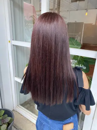 セミロング カラー わかばやし ゆうこのヘアスタイル