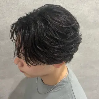 パーマ メンズ 札幌No.1フェザー KAITOのヘアスタイル