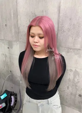 ロング カラー ヘアアレンジ メンズ のん🎀ハイトーン/ レイヤーカット🐳のヘアスタイル