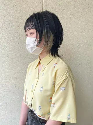 ショート カラー ハイトーン/レイヤー /ウルフ⭐️永田⭐️のヘアスタイル