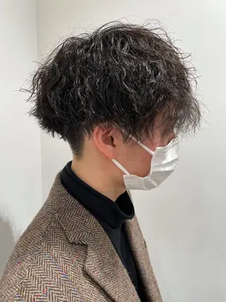 ショート カラー パーマ ヘアアレンジ メンズ パーソナルカラー合わ せたカラー🤍なつみのヘアスタイル
