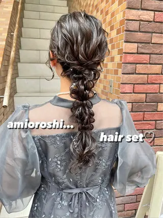 セミロング カラー ヘアアレンジ ハイトーンピンク🍑 ブリーチ🍑RINAのヘアスタイル