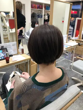 ショート 太白区白髪ぼかし/ ボブカット/千葉達人のヘアスタイル