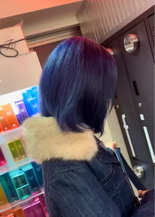 セミロング カラー ニュアンス/フェザー /ウルフ/伶馬のヘアスタイル