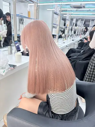 ロング カラー モテ髪💕ハイトーン ベージュ yuriaのヘアスタイル