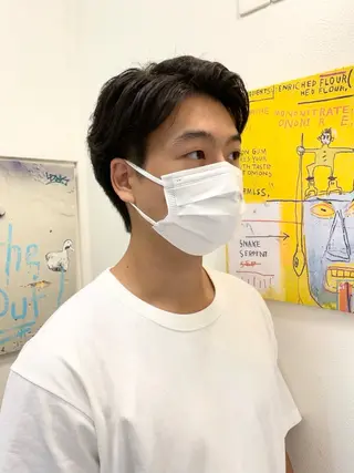 メンズ スパイキーショート 大人パーマ 丸山のヘアスタイル