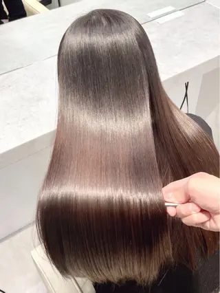 ロング 美髪改善ストレート/ 植村友哉のヘアスタイル