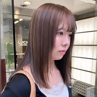 ミディアム カラー デザインカラー 🥨HAZUKiのヘアスタイル