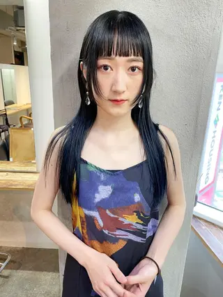 ロング カラー ヘアアレンジ 丸山渉/パーマ エフェクトブリーチのヘアスタイル