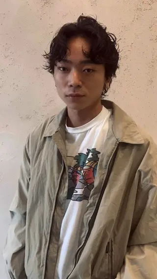 ショート パーマ メンズ DEAN所属・KEIGO/パーマ ハイトーン/DEANのヘアスタイル